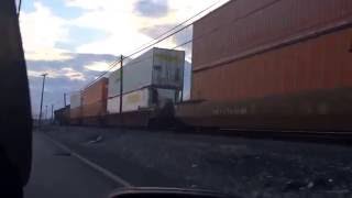 CSX 767 leads a stack train part 2