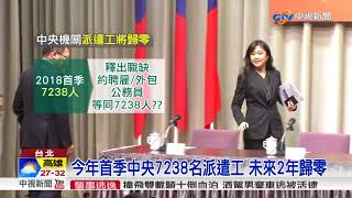 政府當老闆! 賴揆宣布中央派遣工2年歸零 │中視新聞 20180719