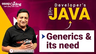 Generics & it’s Need in Java | Generic Class | Java Collections | Java for Developers | #Java #Lec97