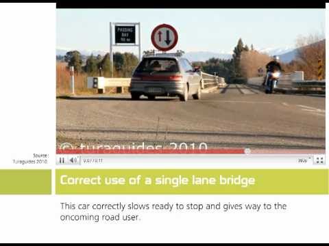 What do you do on a one-lane bridge?