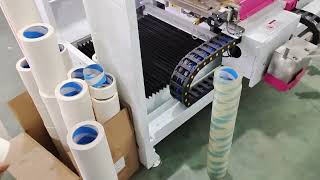 Adhesive masking paper tape crepe tape slitting rewinding machine with robot