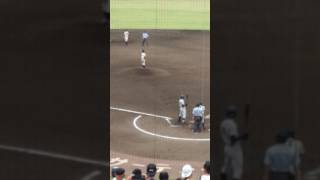 2017年7月23日 藤沢翔陵対横浜高校 7回表 万波くん ライトポール際に3ランで追加点