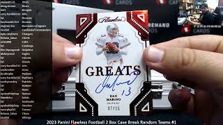 11/20/2024 2023 Panini Flawless Football 2 Box Case Break Random Teams #1