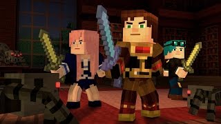 Minecraft Story Mode - Episode 6 -3- How to save Lizzie - But Lose Diamond Minecart
