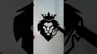 Draw lion king tattoo||KACHO DRAWING||10k views #viral #shorts