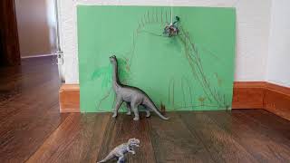 The T-Rex, Brachiosaurus, Microraptor Attack