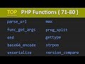 TOP 100 PHP Functions ( 71 - 80 ) | PHP Tutorial