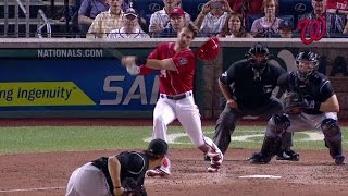 COL@WSH: Harper swings and misses, helmet flies off