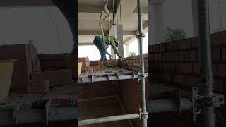 Construction Worker Installing Bricks #construction #views #building #short