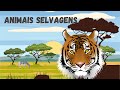 ANIMAIS SELVAGENS, TIGRE, ZEBRA, GIRAFA, RINOCERONTE, ANIMAIS DA FAZENDA