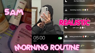 5am *VERY REALISTIC* high school morning routine | chit chat, grwm, etc. | + mini school vlog