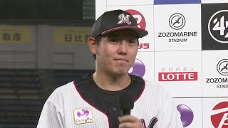 2020年10月3日 千葉ロッテ・福田秀平選手 唐川侑己投手 安田尚憲選手ヒーローインタビュー