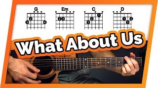 What About Us Guitar Tutorial (Pink) Easy Chords Guitar Lesson