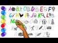 A-Z Word Meanings for Kids || A is For Apple , B is For Butterfly , C is For cat 🚀🌈