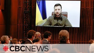 Ukrainian President Zelensky asks Canada to do more in Parliament address