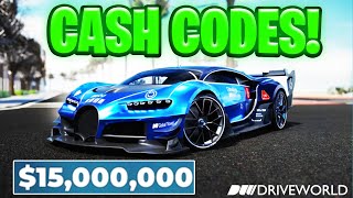 Drive World CASH CODES!