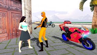 Bike racing games - Amazing Spider Hero Pizza Delivery - Gameplay Android free games