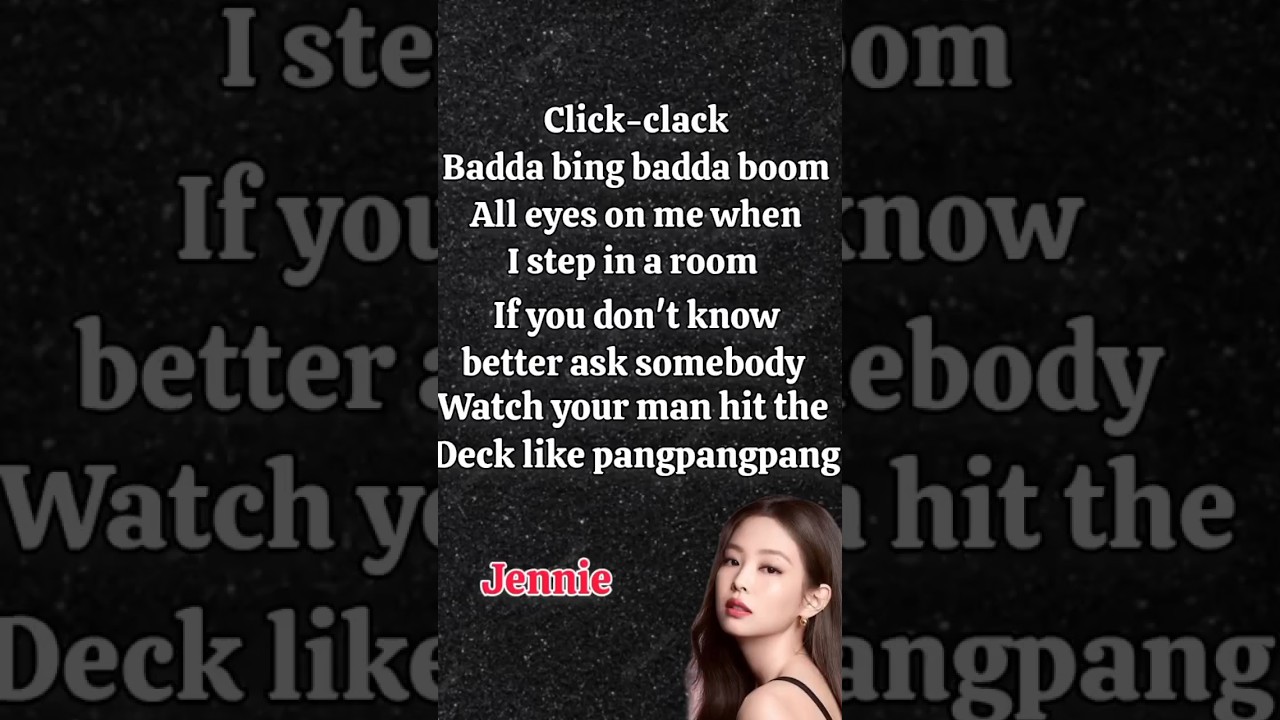 Jennie Boombayah English Rap Lyrics 💜 #blackpink #jennie - YouTube