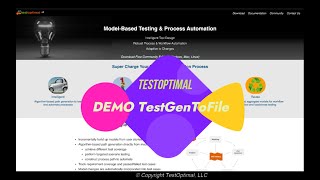 TestOptimal Model-Based Testing - DEMO Model for Test Generation