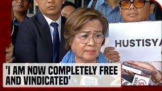 De Lima, nagpasalamat matapos maabsuwelto sa huling drug case