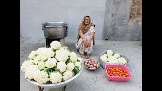 Cauliflower Masala Curry prepared by my Granny | Veg village food | Village Life | recipe