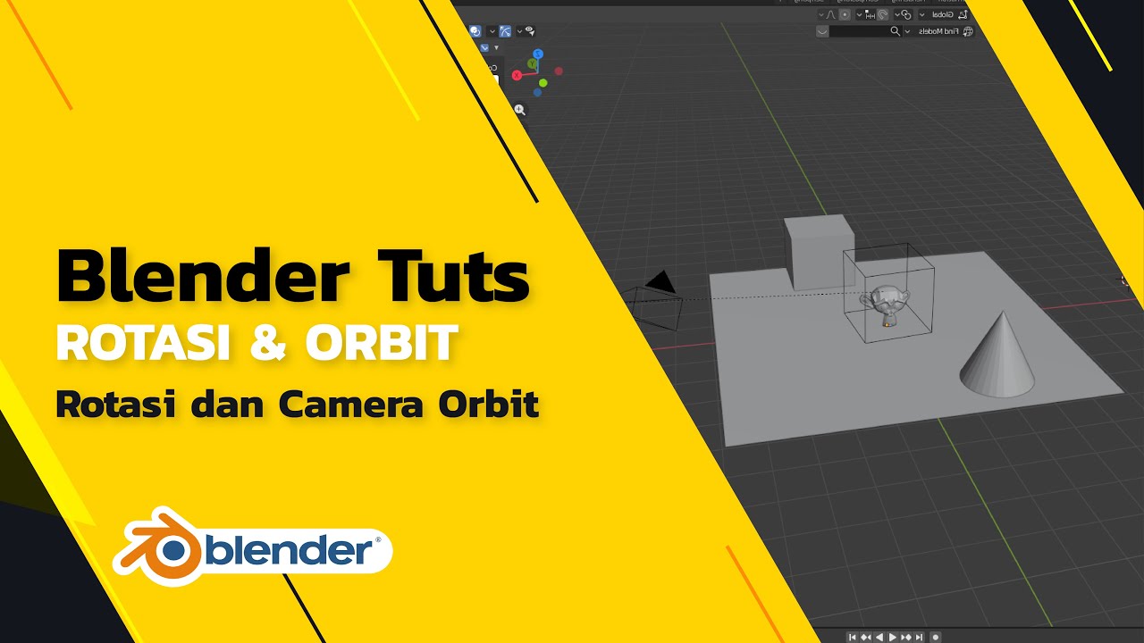 Tutorial Blender Pemula 002 - Camera Orbit Dan Rotasi Memutari Objek ...