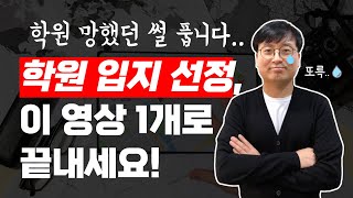 학원 입지 고르는 방법, 이 영상 1개로 끝내세요! 학원 창업 노하우 학원 상권 분석