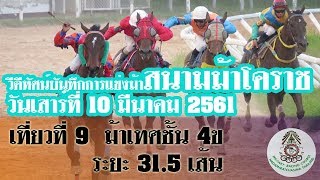 ม้าแข่งสนามโคราช 10 มีนาคม 61 เที่ยว 9 ม้าเทศชั้น 4ข