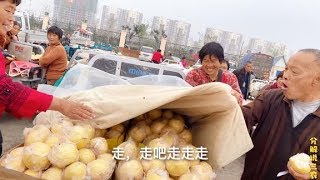 农村阿姨摆摊卖梨，说今年种梨赔大了，网友：看完视频我彻底相信