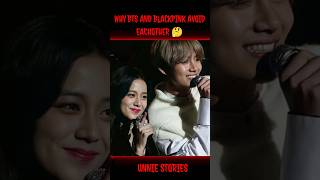 WHY BTS AND BLACKPINK AVOID EACHOTHER 😳 WHY THEY IGNORE 😨 #bts #blackpink #taehyung #jisoo #shorts