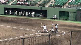 第９９回　全国高校野球選手権兵庫大会３回戦　村野工業ｖｓ鳴尾　２回表　村野工業　道才投手