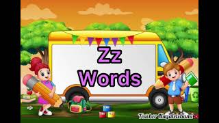 Zz Words|Preschool|English