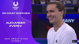 Alexander Zverev On-Court Interview | United Cup 2024 Group D