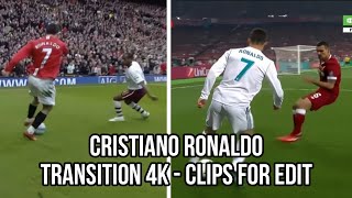 Cristiano Ronaldo transition 4k - clips for edit.