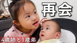 【再会の瞬間】ついに会えた!!ダウン症4歳姉と1歳弟の一日