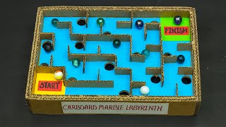 How to make Marble Maze From Cardboard | Cardboard Games