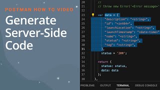 Postman | Generate Server-Side Code