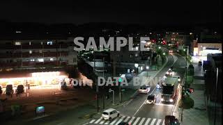 鎌倉若宮大路の美しい空撮夜景①【ドローン4K映像データ販売】pixta