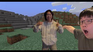 Two Asian men play scary Minecraft mod