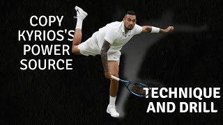 how to serve with amazing power, using the technique of Nick Kyrios