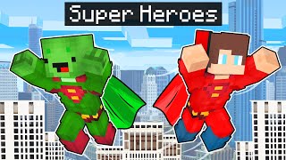 MAIZEN Life of a SUPERHERO in Minecraft! - Funny Story (JJ and Mikey TV)