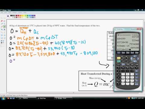 Heat Thermal Equilibrium Finding Final Temp Heat Thermal Equilibrium Finding Final Temp