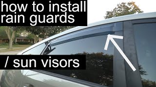 How to install rain guards for car windows (wellvisors)