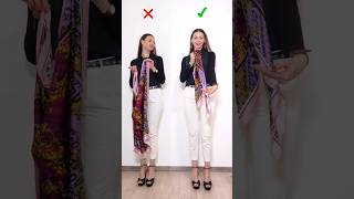 How to Style Your Scarf for Everyday Fashion | Styling Ideas #fyp #silk #silkscarf