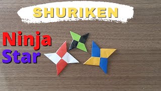 How To Make a Paper Ninja Star  - Origami Shuriken - diy