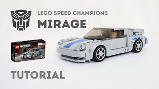 Tutorial - Transformers' Mirage Lego Speed Champions 76917 Alternate Build Instructions