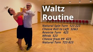 Waltz Routine | Natural Spin Turn, Chasse Roll to Left