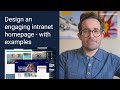 Design an engaging SharePoint intranet homepage with examples