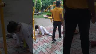 Practice of Leg Streching with Push up 20 July 22