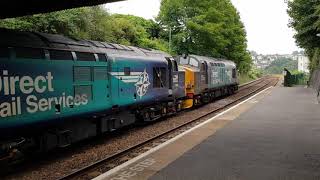 Class 37s at Saltash with the Mazey Day Cornishman